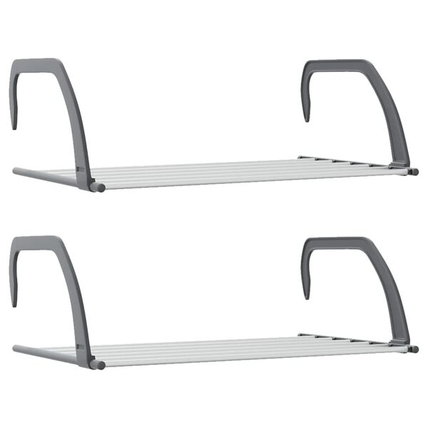 vidaXL Drying Racks 2 pcs 53x33x18 cm Aluminium