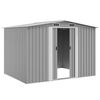 vidaXL Garden Storage Shed Grey Metal 257x205x178 cm