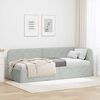 vidaXL Corner Bed Frame with Headboard Light Grey 80 x 200 cm Velvet
