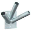 vidaXL Flag Pole Holder Silver 10.5 x 7.5 cm Steel