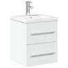 vidaXL Bathroom Sink Cabinet with Built-in Basin White