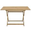 vidaXL Folding Garden Table 120x70x75 cm Solid Wood Acacia