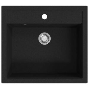 vidaXL Kitchen sinks Granite Black