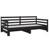 vidaXL Pull-out Day Bed without Mattress Black 2x(80x200)cm