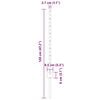 vidaXL Fence Posts Height Adjustable Manual 44 pcs Grey 120 cm Steel