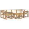 vidaXL Outdoor Sofa Set 7 pcs White 59 x 59 x 37 cm Solid Acacia Wood