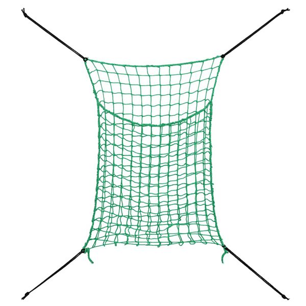 vidaXL Hay Nets 2 pcs Rectangular Green 90x60 cm PP