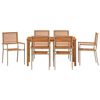 vidaXL Garden Dining Set 7 pcs Beige Solid Acacia Wood