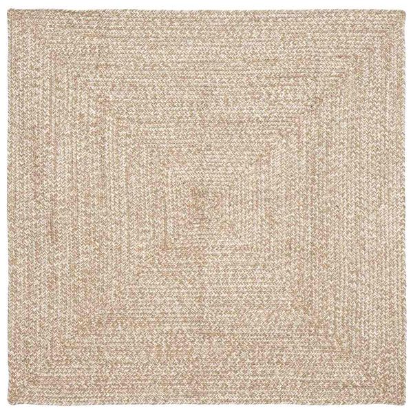 vidaXL Area Rugs Square Natural and White 120 x 120 cm