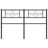 vidaXL Metal Replace Headboard Black 140 cm
