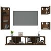vidaXL 5 Piece TV Cabinet Set Brown Oak Engineered Wood
