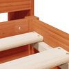 vidaXL Bookcase Bed without Mattress Wax Brown 135x190 cm Double Solid Wood Pine
