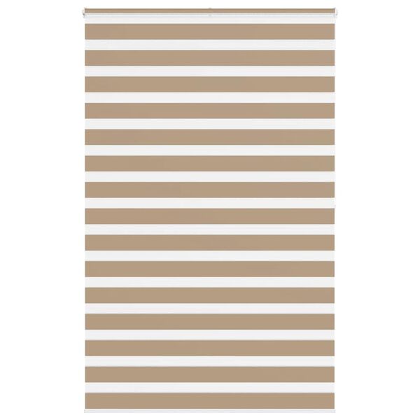 vidaXL Zebra Blind Sand Brown 150x200 cm Fabric Width 145.9 cm Polyester