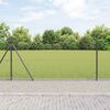 vidaXL Fence with Posts Grey 1 x 100 m PVC-coated steel