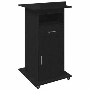 vidaXL Podium Black Oak Engineered Wood 55 x 55 x 107 cm