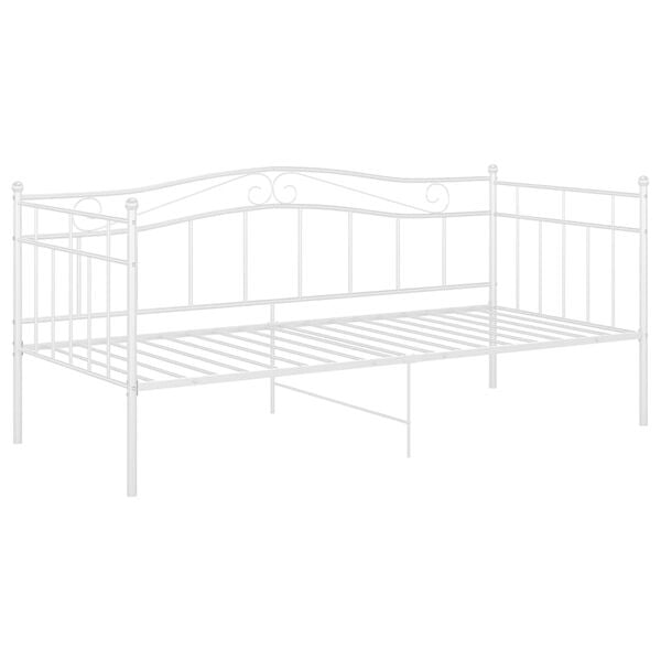 vidaXL Sofa Bed Frame without Mattress White Metal 90x200 cm