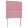 vidaXL Headboard with LED Strip Lights Adjustable Pink 90 cm Velvet