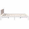 vidaXL Bed Frame White 160 x 200 cm Solid Pine wood