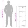vidaXL Shoe Cabinet Grey Sonoma 59x17x150 cm Engineered Wood