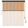 vidaXL Outdoor Roller Blind 140x250 cm Yellow and Blue