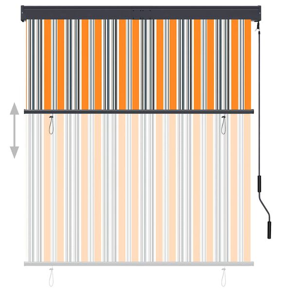 vidaXL Outdoor Roller Blind 140x250 cm Yellow and Blue