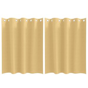 vidaXL Blackout Curtains with Rings 2 pcs Beige 140 x 140 cm Polyester