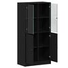 vidaXL Highboard Black Oak 68 x 37 x142 cm