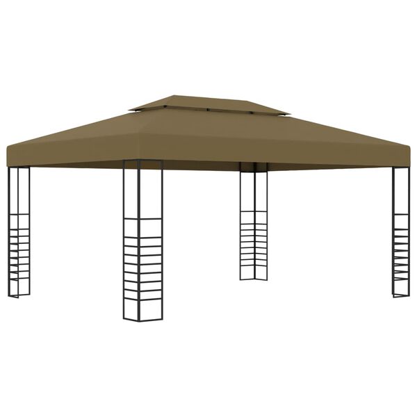 vidaXL Gazebo 3x4 m Taupe 180 g/m²