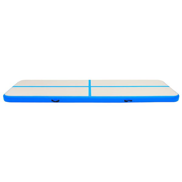 vidaXL Inflatable Gymnastics Mat with Pump 600x100x15 cm PVC Blue