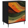 vidaXL Chest of Drawers BONN Retro wave print 66 x 36.5 x 76 cm