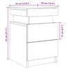 vidaXL Bedside Cabinets with LED 2 pcs Artisian Oak 35x39x55 cm Engineered Wood