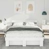 vidaXL Bed Frame with Headboard White 140 x 200 cm Solid Pine Wood