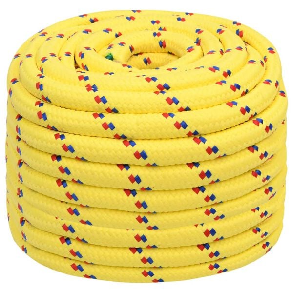 vidaXL Boat Rope Yellow 20 mm 100 m Polypropylene