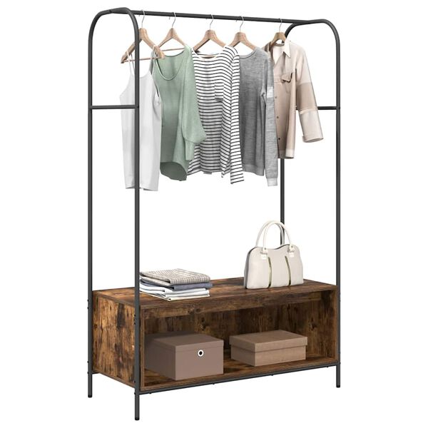 vidaXL Clothes Rack Brown Oak 100 x 44 x 160 cm Engineered Wood