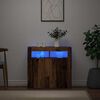 vidaXL Sideboard with LED Lights Old Wood 80x35x75 cm Engineered Wood
