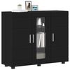 vidaXL Wooden Cabinet Black 88.5 x 30.5 x 73 cm Engineered Wood