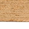 vidaXL Area Rug Braided Jute 210 cm Round