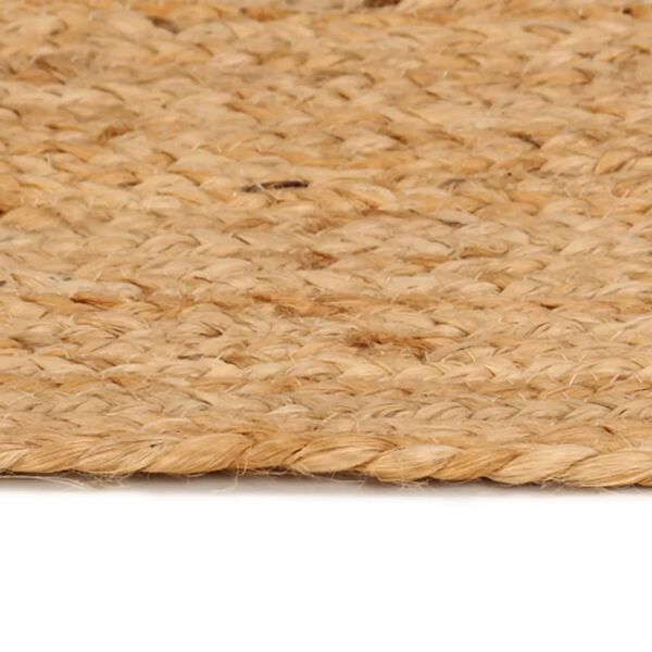vidaXL Area Rug Braided Jute 210 cm Round