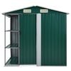 vidaXL Garden Shed with Rack Green 205x130x183 cm Iron