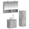 vidaXL Bathroom Furniture Set 4 pcs Concrete Grey