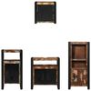 vidaXL Bathroom Furniture Set with Shelf 4 pcs Brown Solid Mango Wood