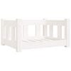 vidaXL Dog Bed White 55.5x45.5x28 cm Solid Wood Pine