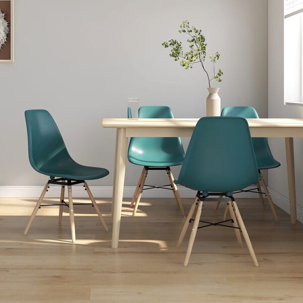 vidaXL Dining Chairs 4 pcs Turquoise PP