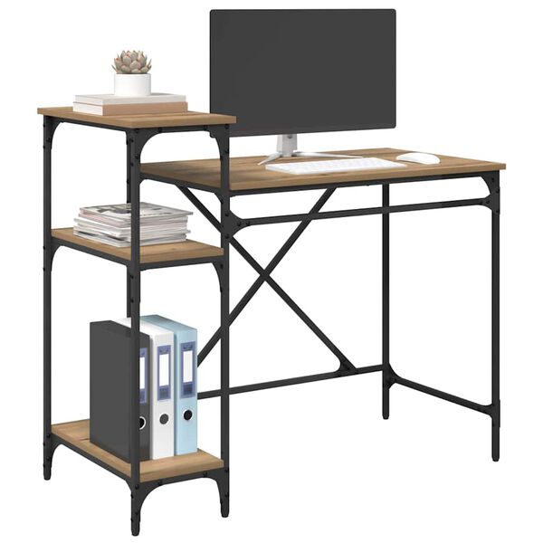 vidaXL Desk Artisan Oak 105 x 50 x 90 cm Engineered Wood