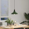 vidaXL Pendant Lamp Height Adjustable E27 Gloss Green Ø 31 cm Metal