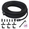 vidaXL Garden Soaker Hose Black 0.6" 10 m Rubber