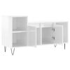 vidaXL TV Cabinet High Gloss White 100x35x55 cm Engineered Wood