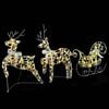 vidaXL LED Reindeers with 60 LEDs 3 pcs Warm White PET