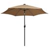 vidaXL Garden Parasol with LED Lights and Aluminium Pole 300 cm Taupe