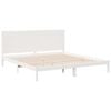 vidaXL Extra Long Bed Frame without Mattress White 180x220 cm Solid Wood